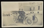 Vintage S.M.D. Alfonso Xlll w/Automobile Photo Postcard 