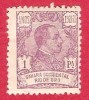 1921  RIO DE ORO Ed# 140*  PESETA. lila  ALFONSO XIII 