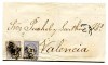 Sobre de Málaga a Valencia con Edifil 107x2 VC 19 € 