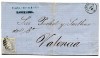 Sobre de Barcelona a Valencia con Edifil 107, VC 9,75 € 