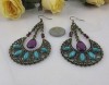 Vintage Bohemian Style Flower Dangle Earrings NEW FREE 