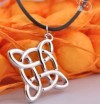 Korean Fashion Silver Knit Symbol Pendant Necklace Z217 
