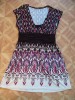 PRIMARK PINK, BLACK & WHITE SHORT SLEEVE DRESS SIZE 8 
