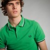 NWT FRED² PERRY² GREEN BLACK TWIN LAUREL POLO SHIRT M 