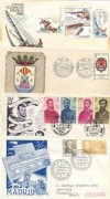 10  CARTAS CERTIFICADAS DIFERENTES.M.PRIMER DIA 1950/75