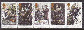 GREAT BRITAIN 1993 SHERLOCK HOLMES SET STRIP OF 5 MNH V 