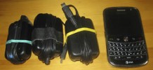 BlackBerry Bold 9000 with 3 chargers (For Parts) 