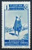 1937 MARRUECOS Ed#169* 1c azul grisáceo ALZA.NACIONAL   