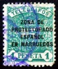 1923-27 MARRUECOS Telégr. ED#22º 1Pta verde (60-N) 
