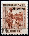 1931 GUINEA ED#203MB** 2c castaño rojizo 