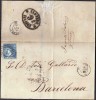 CARTA CIRCULADA DE MADRID A BARCELONA MARCA DEL CARTERO 
