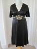OASIS BLACK SILK DRESS UK 16 