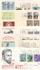  7 SOBRES PRIMER DIA CERTIFICADOS. 1963/64.