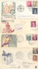 ESPAÑA. 4 CARTAS CERTICADAS CON M. ESPECIALES 1950/55.