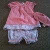 18-24 M Vertbaudet Smock Top Shorts & Head Scarf  