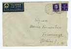 SPAIN WAR 1938 c.st. air mail canc. UPS - 1 (SEZ.A) to Italy 