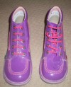 LADIES WOMENS KICKERS BOOTS SIZE UK 5 PURPLE  PATENT LEATHER  
