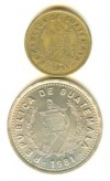 Guatemala 1981 2 Coin Date Set Unc 25c 