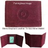 MENS TRI-FOLD WALLET ELEPHANT LEATHER WINE Starting Bid one cent 