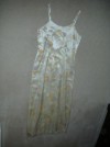 SIZE 10 DESIGNER SILK LAURA ASHLEY LONG CREAM DRESS  