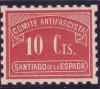 SANTIAGO DE LA ESPADA*. Jaen. 10 Cts.SELLO ANTIFASCISTA 