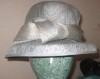 MOTHER OF THE BRIDE SMALL & SIMPLE SILVER GREY WEDDING HAT  