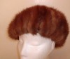 BURLESQUE 1950’S VINTAGE REAL MINK TAILS BROWN FUR HAT 