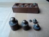 PRECIOSO JUEGO DE PESAS PARA BALANZA ANTIGUA EN BRONCE 