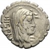 LANZ Postumius Albinus Denar Hispania Togatus Legion Adler Axt Fasces Rom °DO212 