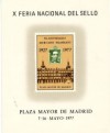 Hojita Recuerdo.X Feria Nac.Sello.Pza.Mayor.Madrid 1977 