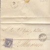 Año 1870 edifil 107 carta Santa Coloma Queralt matasellos rombo Montblanch