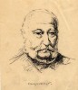 Dibujo a carboncillo.El poeta Ramón de Campoamor 