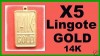5x LINGOTE ORO 14 KILATES - 14K GOLD ELECTROPLATED  
