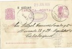 ENTERO POSTAL Nº69 25-JUN-1935 DE SAN LORENZO DE LA PARRILLA(CUENCA) A CALATAYUD 