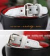 Fashion Weaved Leather Double Wrap Belt Bracelet White 