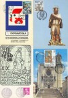 4 TARJETAS MAXIMAS CATEDRAL DE GIRONA GERONA CARLOMAGNO BARCELONA FINUSGAB AVES 