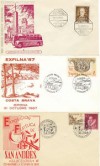 3 SOBRES BARCELONA C.EUCARISTICO AUTOBUS POSTAL BUS 1952 S.ANDRES 1958 GIRONA 87 
