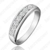 Gorgeous 18K White Gold Plated Jewelry Use Swarovski Crystal Wedding Ring Size Q 