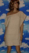 jersey vestido punto color crudo tienda bershka 