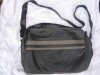 Faux Leather Black Messenger/Airline Bag with Shoulder Strap - Great Condition 
