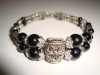 PULSERA DE PLATA TIBETANA........MALAQUITA. 