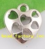F&S 40Pcs silver plated Acrylic heart charms pendant 20x17.5mm 