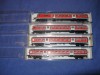 Fleischmann N : 4 lange Personenwagen  rot  8146 - 8147 - 2x 8148