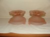 Old Colony, Laced Edge, Open Lace Frosted Candle Holder 