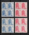 1938. ALEGORIA DE LA REPUBLICA. SERIE Nº 751/4 EN BLOQUE DE 4
