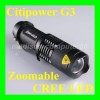 Zoomable Led torch 400 Lumens 7W CREE LED Flashlight Torch Q5 LED G3 Hot sale  