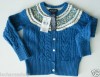 NEW W/TAG RALPH LAUREN FCTY GIRLBLUE FAIR ISLE YOKE CARDIGAN SWEATER SIZE 6X 