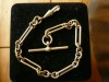 OLD WHITE METAL ALBERT / POCKET WATCH CHAIN GOOD CONDITION 