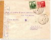 11-052 1938 TOSSA DE MAR A PARÍS ED. 733 + 737 CENSURADA SPAIN SPANIEN  