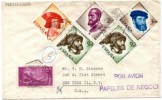 10/010 1958 CERTIFICADA MADRID A NEW YORK ESPECTACULAR FRANQUEO SPAIN SPANIEN 